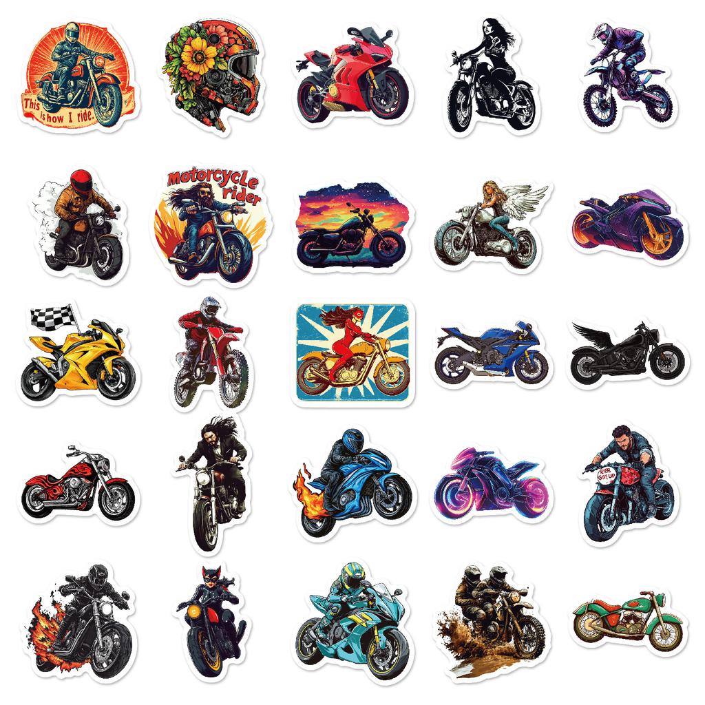50 New Personalized Motorcycle Motorcycle Graffiti Stickers Outdoor Sports DIY Skateboard Suitcase Stickers