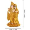 Ídolo Radha Krishna Estatua Adorno (Resina, 19 cm x 11 cm) - Artículos de Decoración para Decoración del Hogar Sala de Estar Mandir Templo Sala de Pooja Sobre Mesa