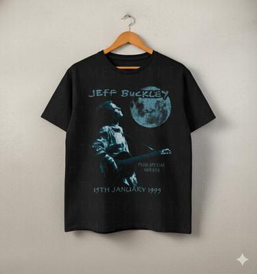 Jeff Buckley Vintage Style Graphic T-Shirt Black Unisex Music Tee - S320