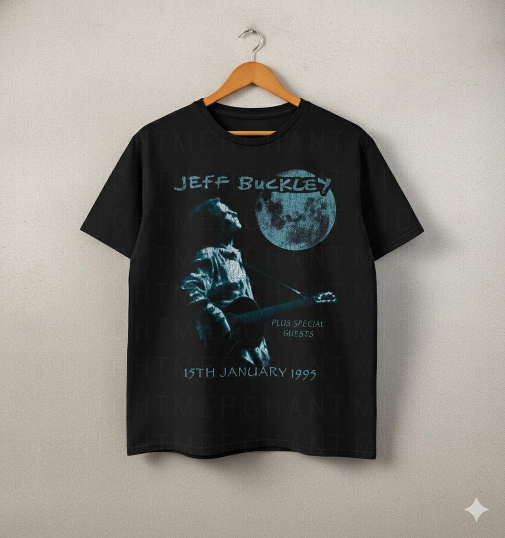 Jeff Buckley Vintage Style Graphic T-Shirt Black Unisex Music Tee - S320 2XL