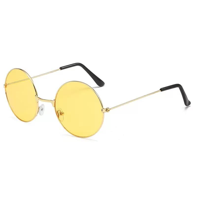 Retro Round Metal Sunglasses - Unisex Prince & Harry Potter Style, Perfect for Weddings