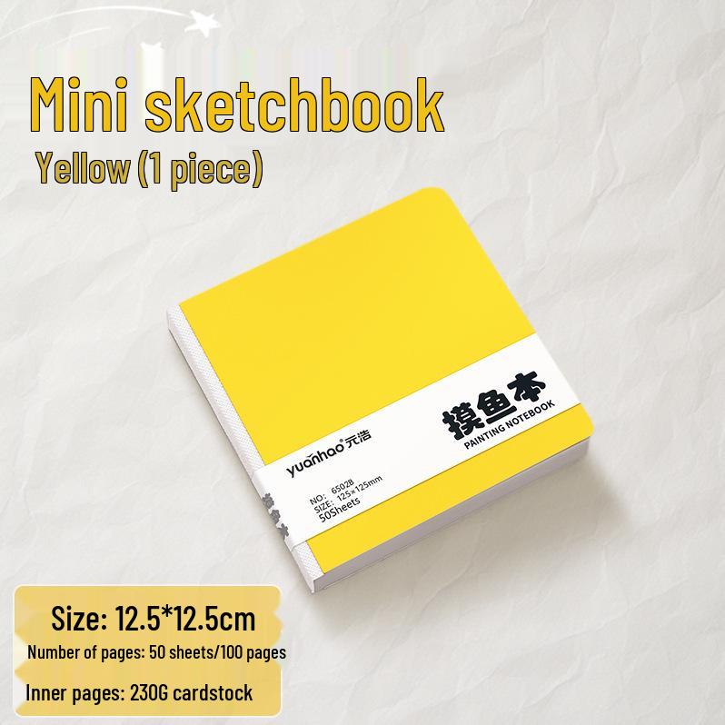 Yuan Hao Tragbares Fischfang-Skizzenbuch: Quadratisches leeres Zeichenbuch