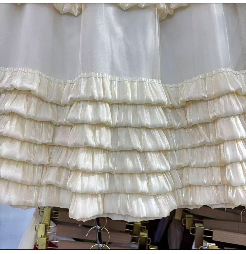 Elegant Plus Size A-line Mesh Patchwork Skirt - Fairy Gauze, Fluffy Layered Cake Design