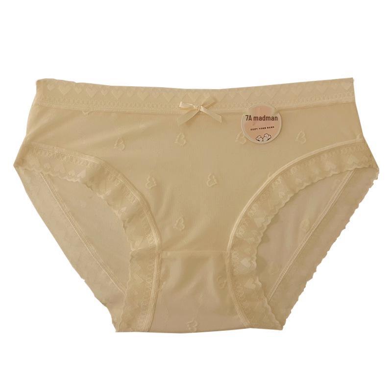 Ultra-Thin Ice Silk Women's Low-Waist Seamless Panties with Antibacterial Cotton Crotch