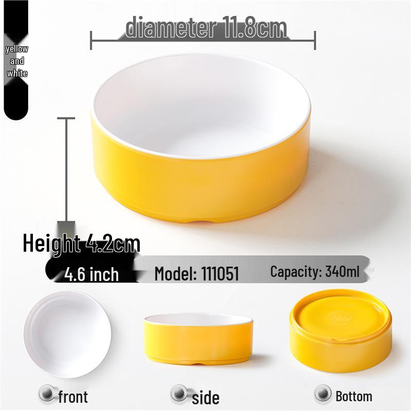 Zweifarbige Melamin-Tischware: Kleines Schalen- und Schalenset für Buffet und Grill-Dipsaucen.