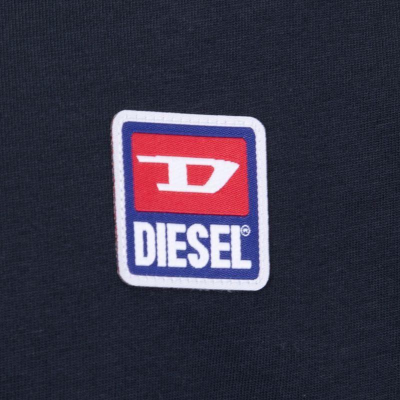 Men's Plain Cotton T-shirt with Embroidered Logo DIESEL