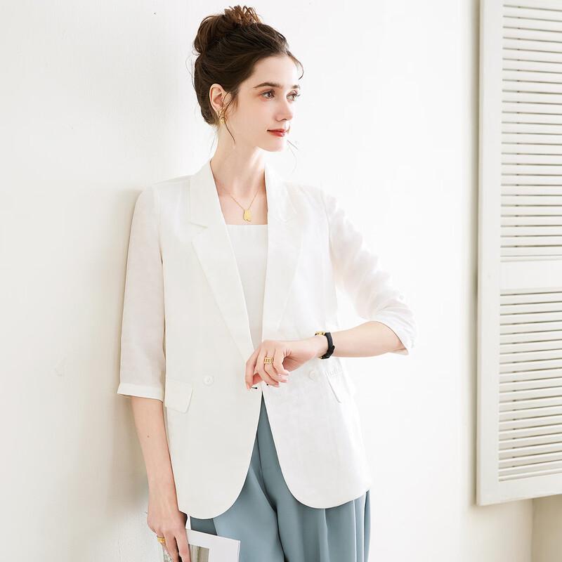 Шелковый жаккардовый блейзер Tuhuang M