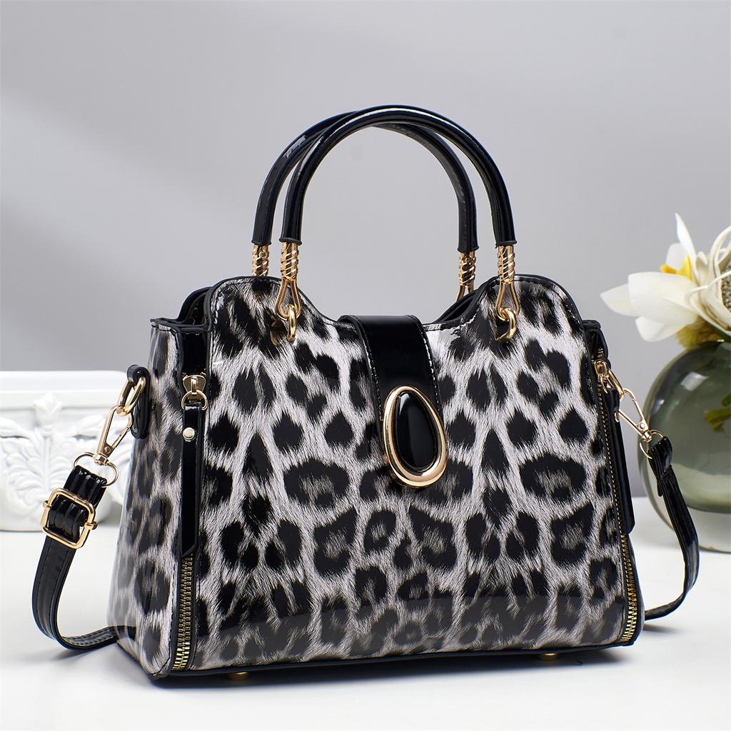 New Fashi Leopard Women Handbags European Design Patent Leather Ladies Bags Female Girl Brand Luxury Womens Crossbody Bag