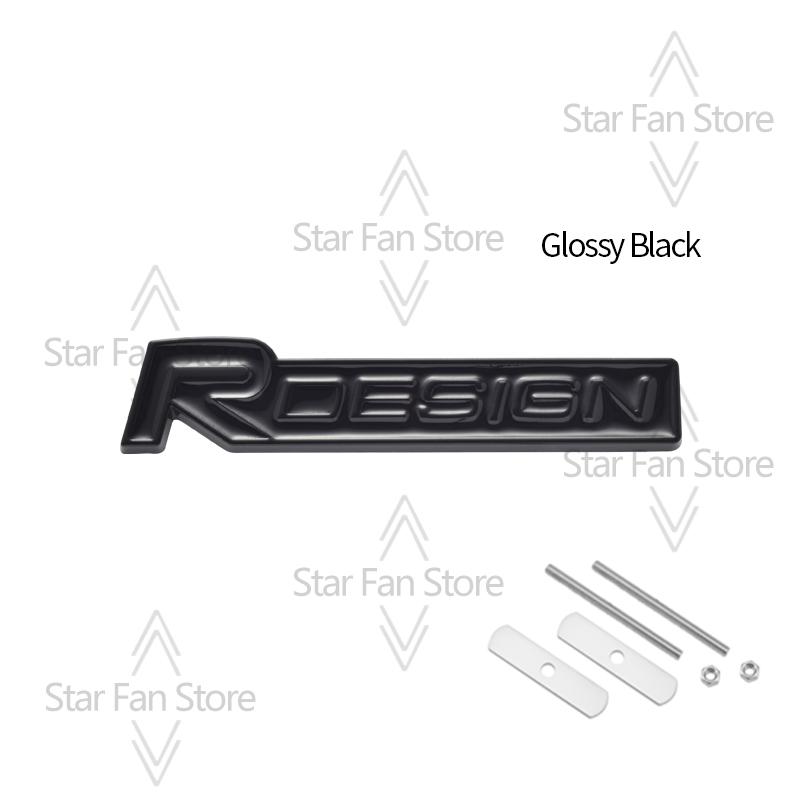 Metal R Design Grille Badge 3D Stickers Car Trunk Body Emblem Decal Car Styling For Volvo S40 S60 S80 V60 XC40 XC60 XC90 V40 AWD