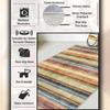 Multicolor Striped Hallway Runner Rug – Vibrant, Durable, and Non-Slip Carpet for Modern Interiors