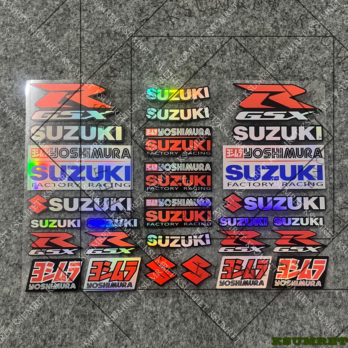 AAGK1 Laser For Suzuki Motorcycle Sticker Decal Helmet Logo Moto Tank Reflective Decals