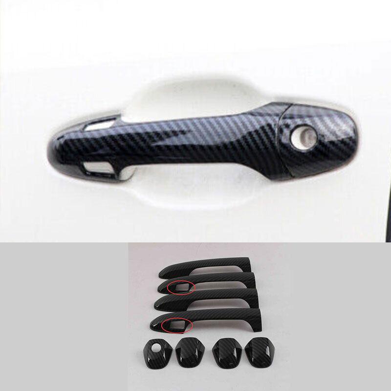 For Toyota Highlander 2014- Carbon Fiber Side Smart Door Handle Cover Trim