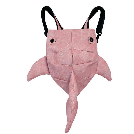 

Personalized shark backpack, fashionable casual backpack, large capacity travel backpack for men and women (W)