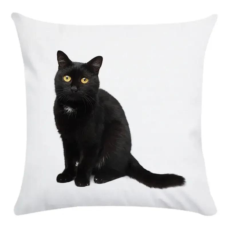 Animal Cute Cat Decorative Pillows Case Super Soft Print Cushion Cover  Living Room Decoration Accessories Home Decor for Chair