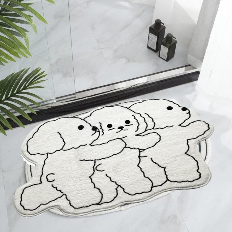 Special-shaped Cat and Dog Carpet Bedroom Floor Thickened Imitation Cashmere Washable Bay Window Bedside