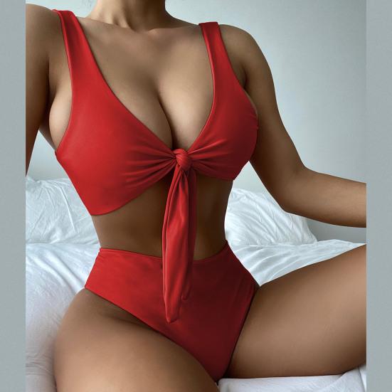 Attractive Swimwear Set Charming Padded Stretchy Push Up Swimwear Set for Water Activity