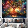 Moon Phase Tree Of Life Tapestry Moon And Sun Boho Spiritual Aesthetic Wall Hanging Backdrop Blanket For Bedroom Living Room