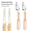 Pumice Stone Foot Scrubber with Wooden Handle for Calluses and Rough Skin Exfoliation