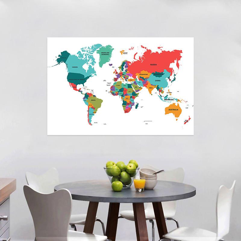English Map-World Map-Political Distribution-Countries,Geographical Tool, Education Tools,Home School Classroom Supplies