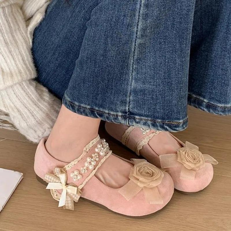 Fashion Women's Designer Shoes Ladies Female Footwear Ballerinas Woman 2025 New Dress Ballet Flats Spring Mary Janes Zapatos De Mujer