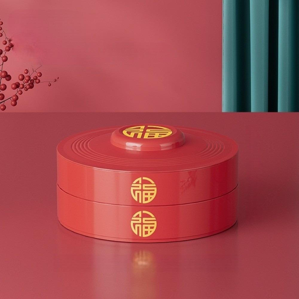 2 Layers Nut Serving Tray 8-Compartment Biscuit Fruit Plate Multi-functional Candy Box Party