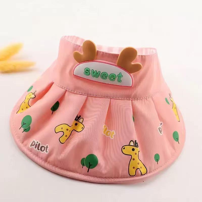 Children's UV Protection Sun Hat with Large Brim - Breathable, Lightweight, Baby Giraffe Design for Boys & Girls