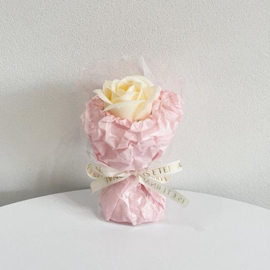 Scented Artificial Flower Bouquet Handmade Mini Aromatherapy Soap Rose Floral Arrangement Romantic Valentine's Day Gift for Home Car Decoration