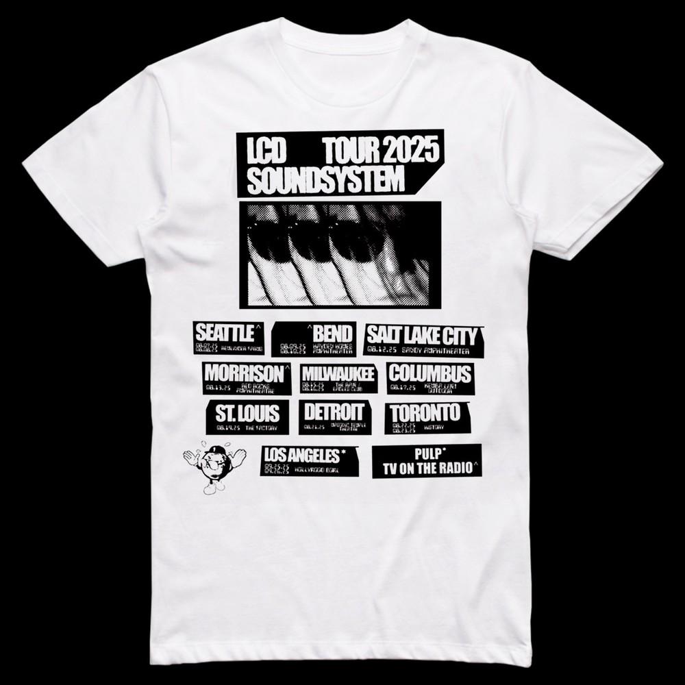 LCD Soundsystem 25 TV On The Radio e Pulp T Shirt Tutte le Taglie 21D320 T-Shirt Unisex