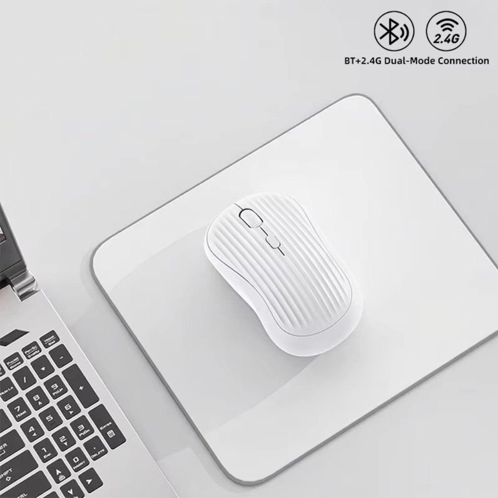 Rechargeable Wireless Mouse 2.4G Bluetooth Silent Mouse Dual Mode Mouse Desktop Laptop Tablet