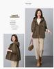 2024 Plus Size Hooded Trench Coat for Women - Loose Fit Spring & Autumn Workwear Jacket