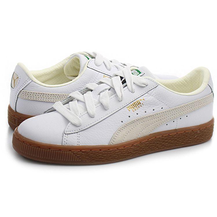 Puma Basket Classic Rubber Sole Retro Low-Top Sneakers Unisex Sneakers White 365078-01