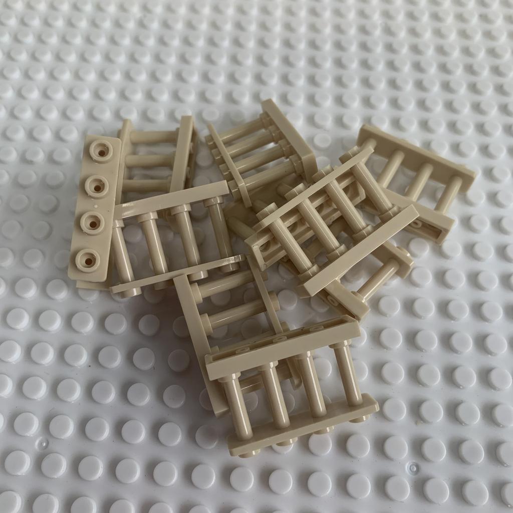 20PCS 1x4 Railing Castle Fence Building Block Accessories City Street View Figures Scenes Model Bricks Toy for Children