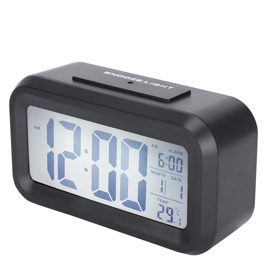 LCD Electronic Clock Large Screen Mute Smart Time Temperature Display Alarm Clock GHY‑501