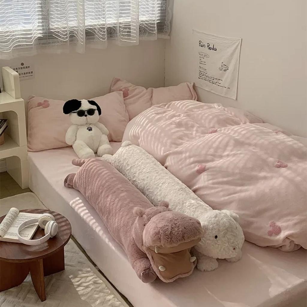 Pillow Bedroom Dormitory Pillow Female Hippopotamus Long Bedhead Cushion Living Room Leg Clamp Sofa Sleeping Pillow