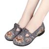 Fashion Vintage Traditional Style Women Soft-soled Shoes Spring Autumn Non-slip Flats Lightweight Breathable Comfort Embroidered Shoes