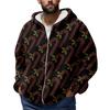 Men'S Winter Zipper Hooded Fleece Sweatshirt With Patch Pocket Casual Jacket
