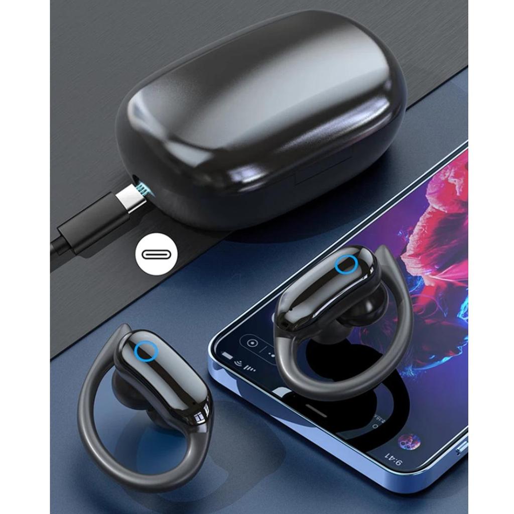 Newmine Bluetooth Earphones, Ear-Hook Style [Washable], Long Battery Life, Noise Reduction