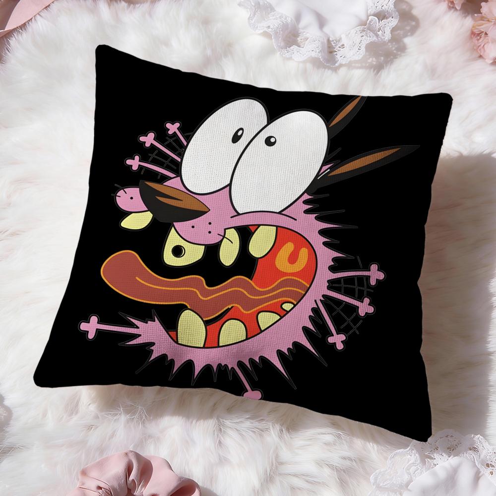 Courage the Cowardly DogS Cushion Cover Premium Comfort Reversible Pillow Cove -Two in One Design for Any Room & Car Interior