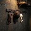 Personalized Wall Pendant 2Pcs 3D Printed Skull Hook, Gothic Dark Mounted Hanger, Geometric Halloween Hanger Towel Key Hat Storage Hook for