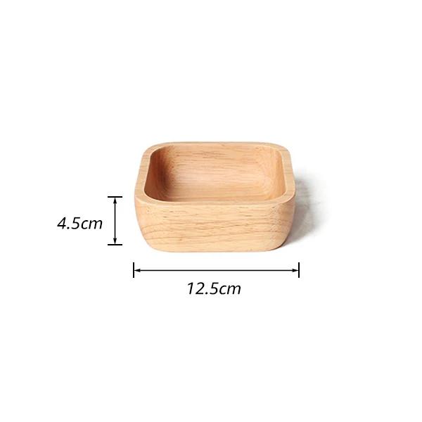 

Handcrafted Square Serving Bowl for Fruits or Salad, Natural Solid Wood Bowls - 4 Sizes