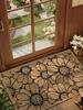 Floral Printed Entrance Non-slip Door Mat Bedroom Bedside Foot Mat Living Room Balcony Hallway Rugs Bathroom Toilet Floor Mat