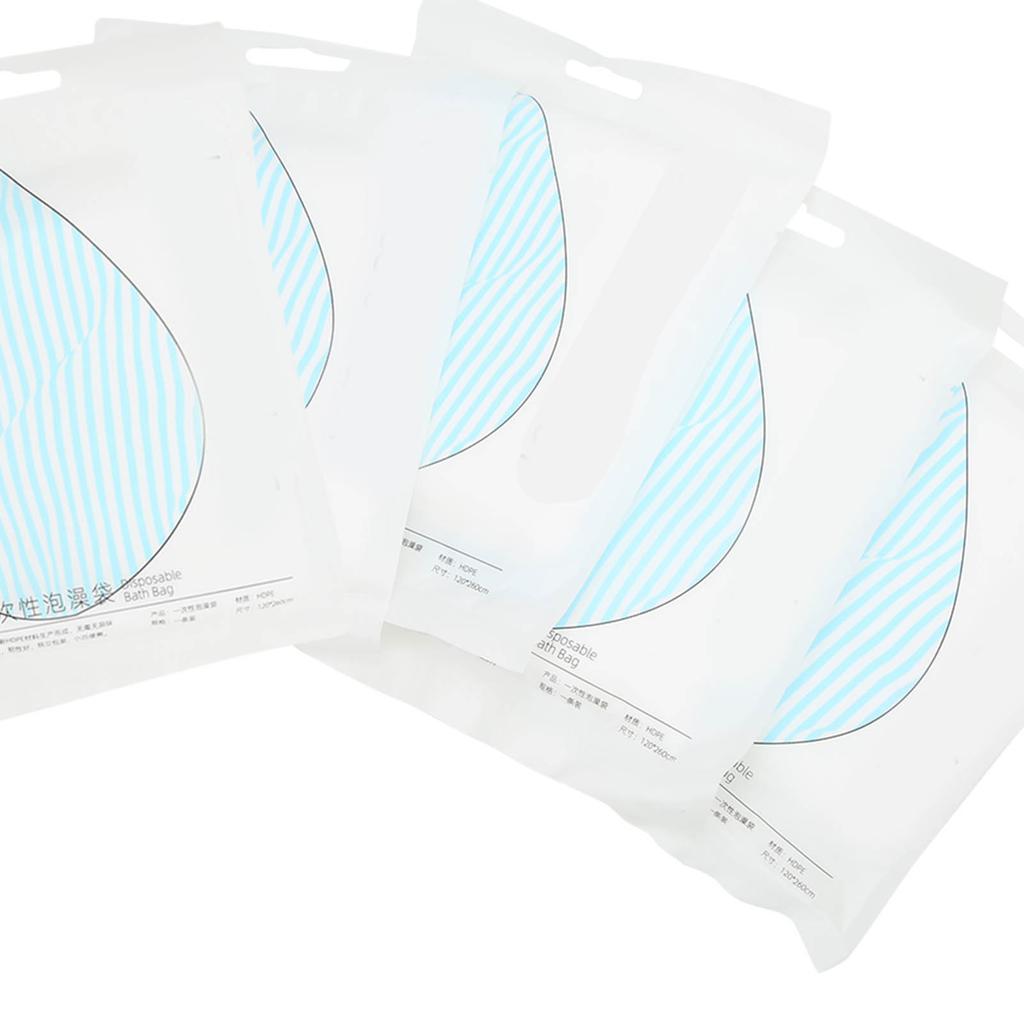 5pcs Disposable Bathtub Cover Liner Large Bathtub Liner Plastic Bag for Salon Household and Hotel Bath Tubs