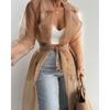 Solid Loose and Thin Shirt Jacket for Women Loose Thin Shirt Coat