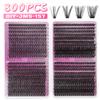 800 Clusters Of Single-Cluster False Eyelashes 9-16Mmdiy Segmented Natural Dense D-Curve Self-Grafting