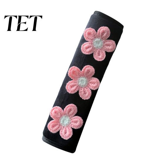 Car Seat Belt Covers Cute Floral Pads for Car, Soft Mesh Shoulder Yellow Wraps Strap Covers, Comfortable Universal Protective Cushions Adults Children
