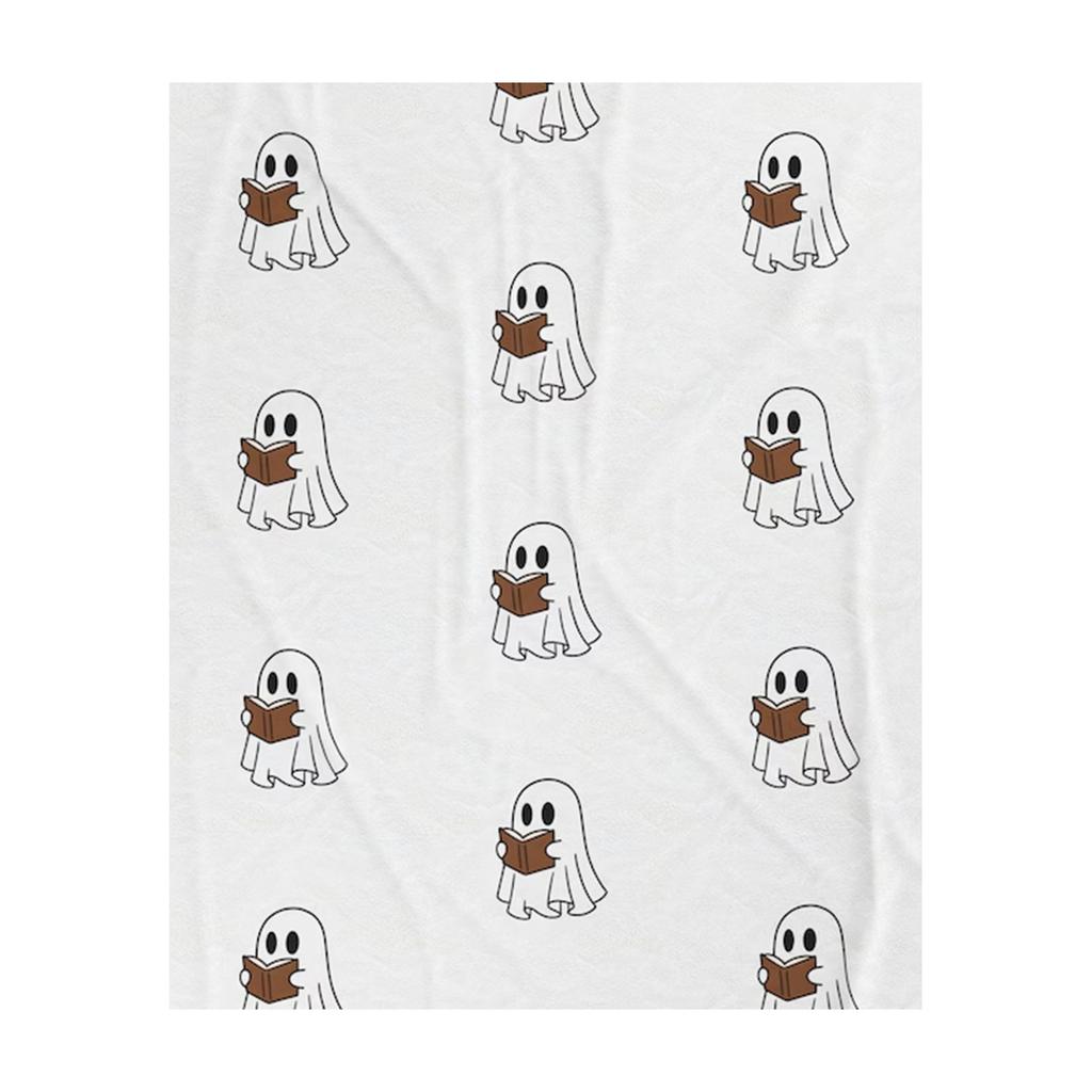 Reading Book Flannel Blanket - Halloween Novelty Warm Throw Blanket - For Couch, Sofa, Bed, Chair - Gift For Kids And Adults