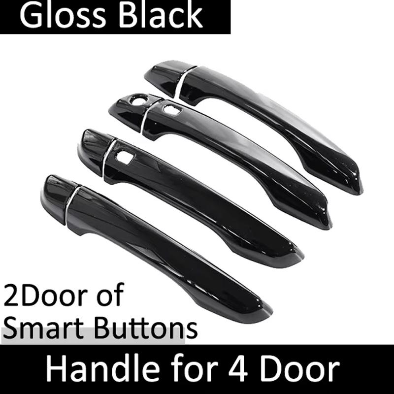 For Peugeot 208 MK2 P21 2020~2023 2021 2022 Gloss Black Car Door Handle Cover Protective Exterior Trim Stickers Auto Accessories