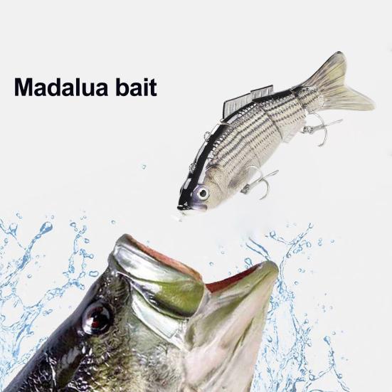 13.5CM/39.3G/54G Electric Multi-Jointed Fishing Lure with Float USB Rechargeable LED Luminous Swimbait Robotic Artificial Bait Fishing Accessories