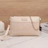Spring and summer fashion straw shoulder bag crossbody mobile phone small square bag mini portable women's bag mobile phone bag