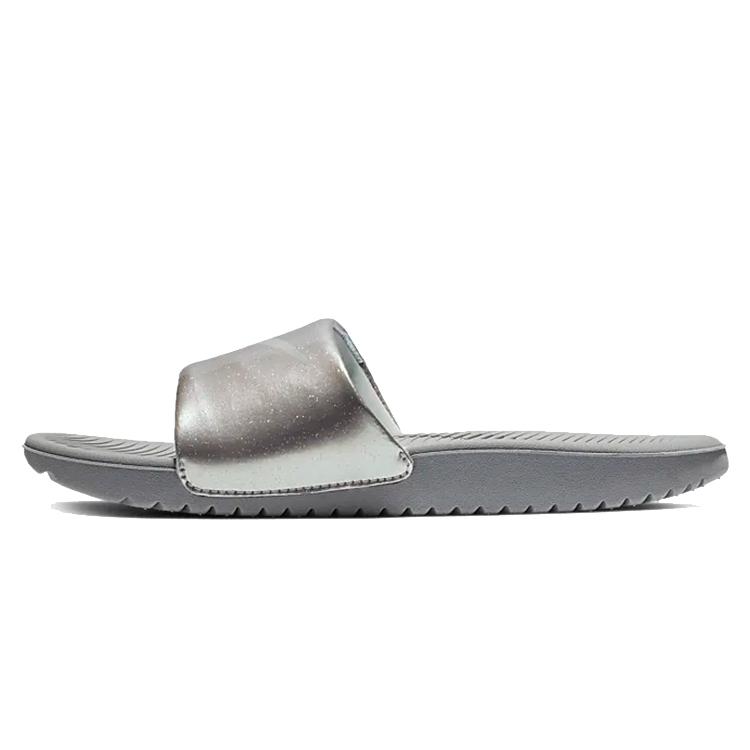 Nike Kawa EVA Slip Resistant And Breathable Kids  Slippers Silver Gray Kids  819352-007 28